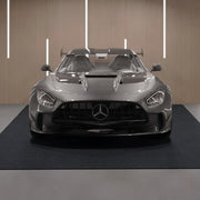 Garagevloermat - 2,7x 6,7m - Tapijtdikte 2.4 mm - Garagemat Servicemat - Materialen Vilt en TPE - De Matten Zijn Gemakkelijk Schoon te Maken - Vetbestendig en Herbruikbaar - Grijs-Zwart