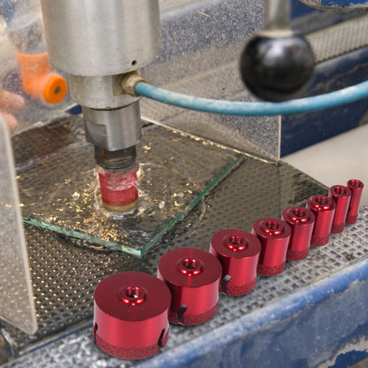 Gatenzaagset - 8PCS - Diamant Gatenzaagset - Gereedschapskist - de 10-Delige Diamantboren Worden Geleverd - 20-68mm - met 2 Zaagbladen - Vacuüm Gesoldeerd Draagbaar Keramiek - Rood