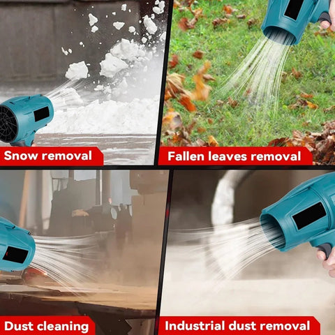 Elektrische Turbo Blower - Luchtblazer - Jet Fan - Power Blower - Industriële Turbo Ventilator - Professionele Luchtblazer - 1200W - 18V - 2 Accu's - 23Ah - Lichtgewicht - Snel Droog - Reiniging - Comfortabel Gebruik