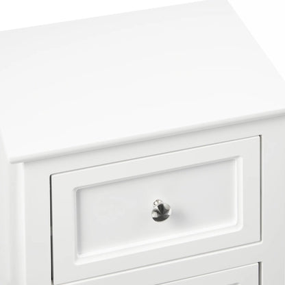 Klein dressoir - bijzettafel - Nachtkastje Met 2 Lades - Barok - Zwart - 40x30x60cm