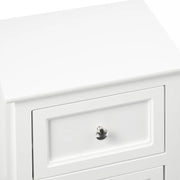 Klein dressoir - bijzettafel - Nachtkastje Met 2 Lades - Barok - Zwart - 40x30x60cm