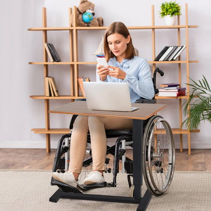 Bedtafel - Bed tafeltje met wielen - Laptop Tafel - Laptop Houder - Laptop Bureau - Verrijdbaar - In Hoogte Verstelbaar - Voor Thuiswerken - Stand Voor Ziekenhuis - Ons Nachtkastje Lade.