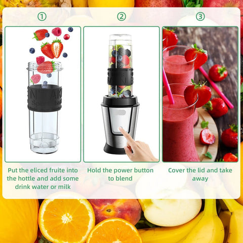 Multifunctionele Keukenmachine 3-In-1 - 700W - 1.2 liter - Makkelijk Schoon Te Maken - Compact - Juicer - Maler - Blender - Hakmolen - Smoothie - Mixer