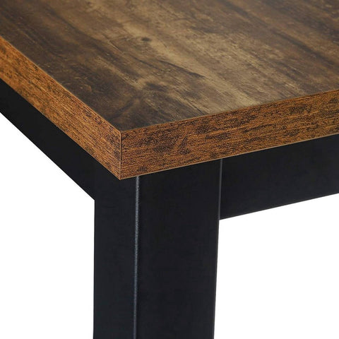 Bartafel - Met Voetensteun - Donker Hout - 140x40x100 cm - Voor Binnen/Buiten