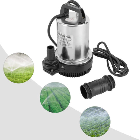 Dompelpomp - Vuil en Schoon Water - Compacte Vuilwaterpomp - Gepolijst RVS - Krachtig en Duurzaam - 50 L/min - 12V - 160W