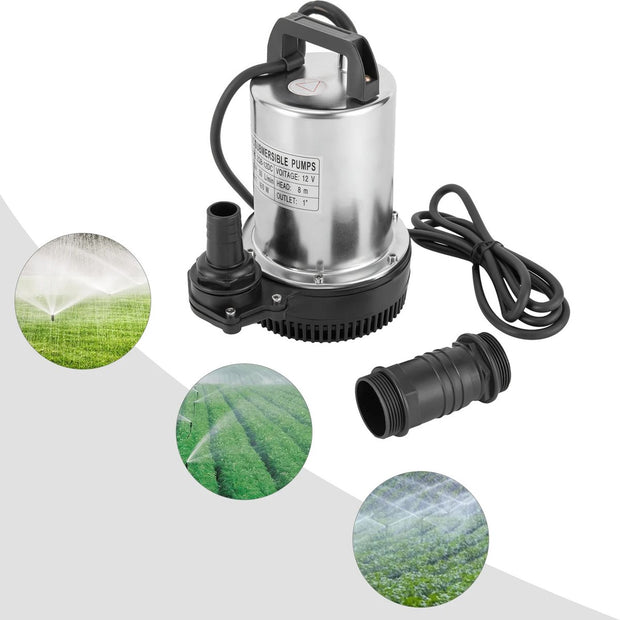 Dompelpomp - Vuil en Schoon Water - Compacte Vuilwaterpomp - Gepolijst RVS - Krachtig en Duurzaam - 50 L/min - 12V - 160W
