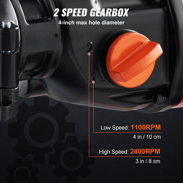 Diamantboormachine - Diamantkernboormachine - 1500W - 1100/2400RPM - Natboren - 8-10,2 Cm Magneetboor - Geschikt voor Het Boren Van Gewapend Beton, Marmer