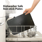 Contactgrill -Tosti apparaat - Bakplaat - 6-in-1 - 2000W - Uitneembare platen - Extra groot - Anti aanbak - 180° uitklapbaar - Snel schoon