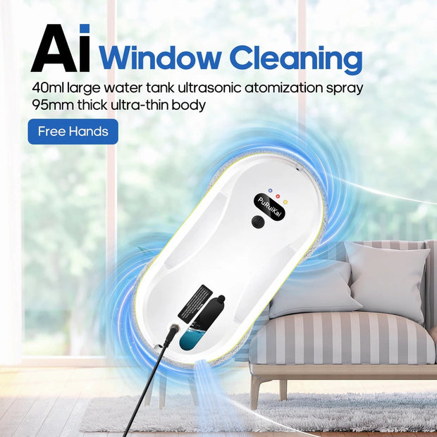 Robot Ramenlapper - Volledige Set - Met Afstandsbediening - Glas & Ruit Reiniger - Automatische Ramenlapper - Automatische Ramenwasser - Huishoudelijke Ramenlapper - Elektrische Ruitenwisser -