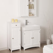 Wastafelonderkast - Zonder wastafel - Badkamermeubels - Badkamer opbergkast - 30D x 60W x 60H - Wit
