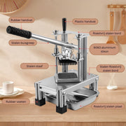 Frietsnijder Roestvrijstaal - Patatsnijder - Aardappelpers - Aardappelsnijder - Fritessnijder