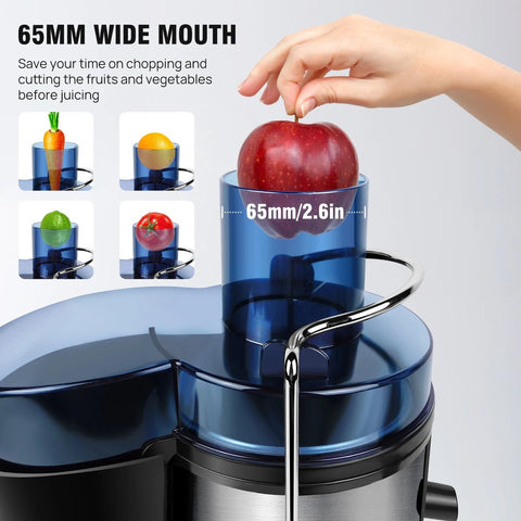 Sap Machine - Juicer - Sapcentrifuge - Centrifuge - Vers Sappers - Smoothie Maker - Citruspers - Groentepers - Professionele Juicer - Multifunctionele Sapmachine - RVS