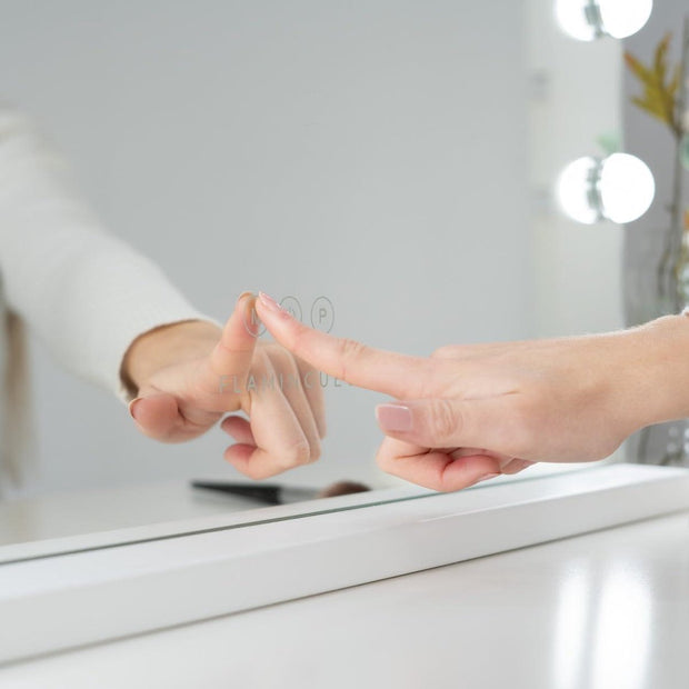 Hollywood Spiegel Met Verlichting - Make-Up Spiegel Met Licht 15 LED - Vanity Mirror 3 - Modi Touch Control Led Spiegel - Hollywood Mirror - Kwalitatieve Schoonheidsspiegel - Make up tafel - Wit