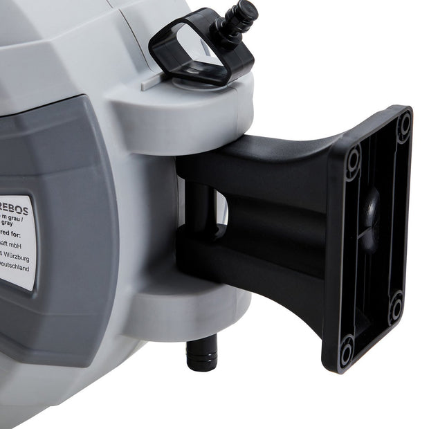 Tuinslanghaspel - Tuinslang - Waterslangslang met Snelkoppeling - 20 m - Grijs