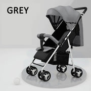 Compacte Buggy - Buggy Inklapbaar - Plooibuggy - Lichtgewicht Kinderwagen - Buggy's - Met Grote Opbergruimte - Met Meerdere Standen - Grijs/Zwart