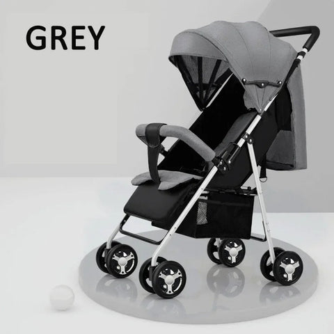 Compacte Buggy - Buggy Inklapbaar - Plooibuggy - Lichtgewicht Kinderwagen - Buggy's - Met Grote Opbergruimte - Met Meerdere Standen - Grijs/Zwart