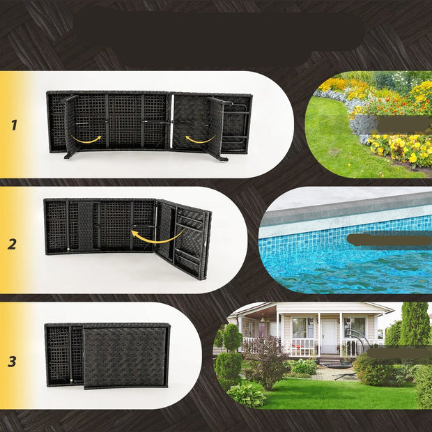 Zonnebed - zwart - ligbed - zonnebedden ligbedden - ligbed tuin - tuin - zomer - zon - ligbedden - ligbed buiten