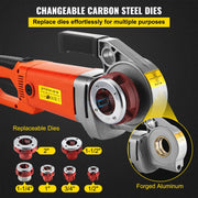 Elektrische Pijpinrijger - 2300W - Draadsnijden 1/2""-2"" - Verwisselbare Matrijzen - Krachtige Motor - Betrouwbaar & Draagbaar - Inclusief Buisklem - Koolborstels - Oliekan - Opbergdoos