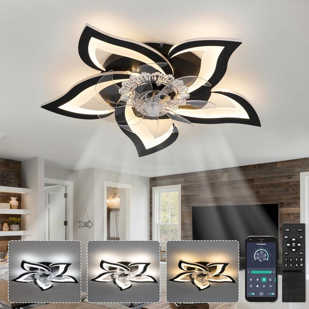 Ventilator Lamp - Plafondventilator - Zwart - Smart Lamp - Met Dimmer - 6 Standen Ventilator - Keuken Lamp - Woonkamerlamp - Moderne lampProductbeschrijvingSneller in huisBij 2 partners        Brilliant Slimline - Plafondventilator - Met verlich