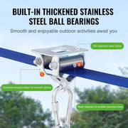 Kabelbaan - Zipline met schommel - Kabelbaan voor kinderen - DIY kabelbaan - Makkelijk te installeren - 20 meter