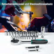 Gereedschapset 198 Delig - Gereedschapskoffer- Universeel Gereedschap - Professionele Kwaliteit - Zeer Uitgebreid voor Thuis én Werk - Schroevendraaierset - Ratelsleutelset