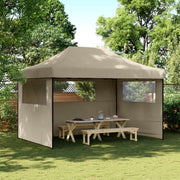 Partytent - Opvouwbaar - Paviljoen - Gemakkelijk op te zetten - Waterdicht - Met zijwanden - 3x4 - Beige