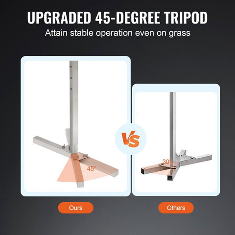 Speenvarkensgrill - Lamsgrill - 117 cm -  41 kg - Roestvrij Staal - Rotisserie Spit - Braadgrill - 42W -  Lamsgrill BBQ-grill - Grillwagen Barbecue - 8in - Hoogte verstelbare Grote - Piesgrill kalkoenvlees, ham