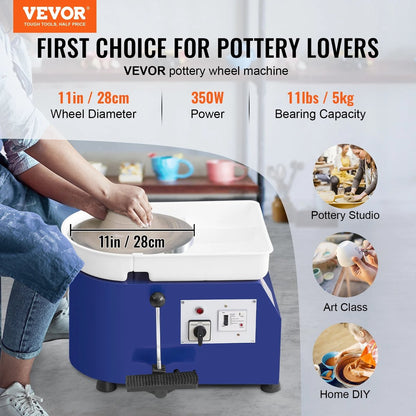 Pottenbakken - Pottenbakkersschijf - Draaischijf - Draaischijf Pottenbakker - Boetseerschijf - Boetseertafel - Pottenbakkerwiel - 450W - 28cm