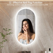 Mirror with lighting - For the bathroom - LED lighting - Both horizontal and vertical - Anti-fog