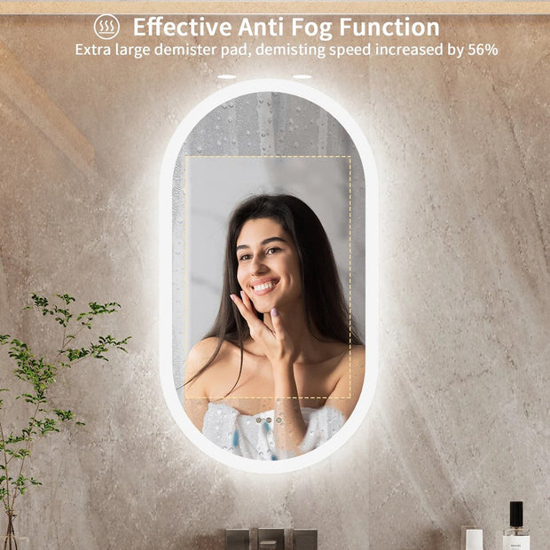 Mirror with lighting - For the bathroom - LED lighting - Both horizontal and vertical - Anti-fog