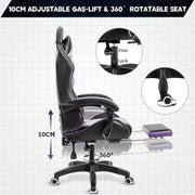 Bureaustoel - Gaming stoel - Ergonomische bureaustoel - Gaming chair - Gaming stoel met voetsteun - Gaming stoel met massage - Hoge Rugleuning - Verstelbare Draaistoel