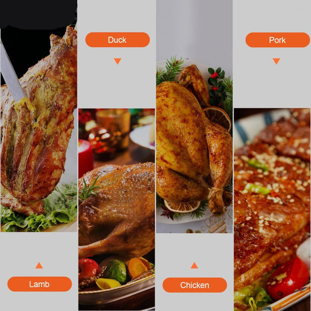 Speenvarkensgrill - Lamsgrill - 117 cm -  41 kg - Roestvrij Staal - Rotisserie Spit - Braadgrill - 42W -  Lamsgrill BBQ-grill - Grillwagen Barbecue - 8in - Hoogte verstelbare Grote - Piesgrill kalkoenvlees, ham