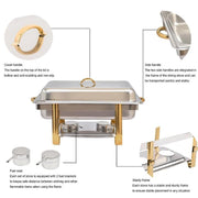 9L Buffet Warmer - Warmhoudplaat - Chafing Dish - Voedselwarmer - Warmhoudpan - Roestvrij staal