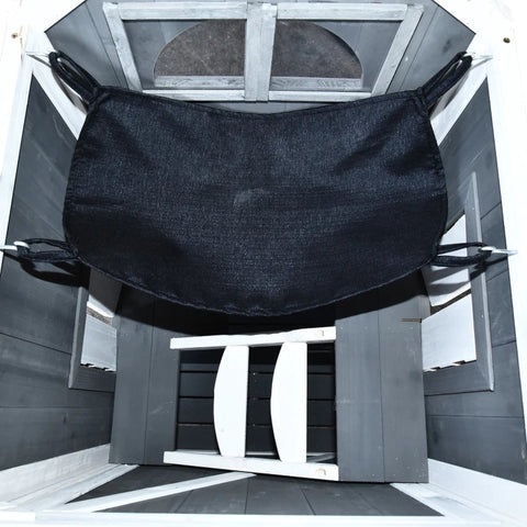 Kattenhuis - voor Ouiten - Hok - Kooi - Bench - Ren - 2 Verdiepingen - Duurzaam - Grijs