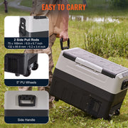 Mini Koelkast 45L - Auto Koelkast - Camping Koelkast - 2 in 1 Dubbele Zone - 100/240V/12V Auto Stekker - Grijs
