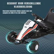 Skelters voor Jongens - Ligfiets - Verstelbaar Zadel - 104x66x57cm - Zwart/Wit