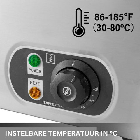 Buffet warmer PRO - Electric - Chafing Dish - Warming trays - Warming trays 3 for buffet - 3 parts