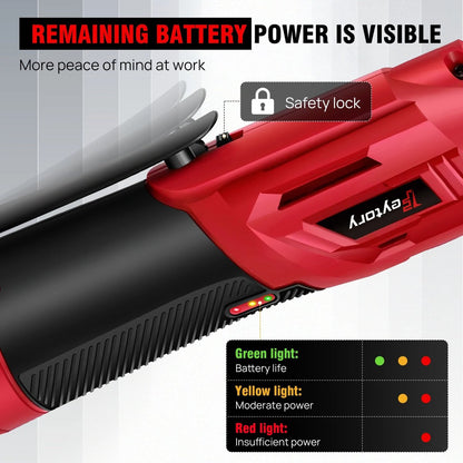 Ratelsleutel - Elektrische Ratelsleutel - Draadloze Ratelsleutel - Dopsleutel Set - Ratel Set - met Koffer - 2x Accu - Snellader - 200Nm - 3"/8" - 1500Mah