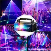 Lichtshow -RGB Lichtshow - Laser Show - Laser Licht Show - DMX 512 - Zwart - RGB - 10W