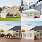 Partytent 3x6 m - Partytenten - Paviljoen - Waterbestendig - Easy-Up - Tent Afneembare Wanden - Beige