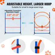 Agility Set Pro5 - Training Toestel Hond - Lichtgewicht en Draagbaar - Behendigheid - 5-Delig - Tunnel - Hindernisbaan - Hoepel - Opbergtas - Puppy Training