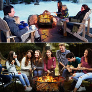Vuurschaal 71Cm Vuurkorf Vuurkorf Met Vonkbeschermingsrooster-Poker-Houtskoolrooster-Voor Verwarming-Bbq-Barbacoa-Voor Tuin