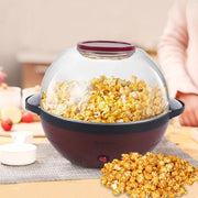 Popcorn Machine voor Thuis - Popcornmaker Met Suiker en Olie - Verwijderbaar Verwarmingselement - 5L Popcorn Popper - Niet-klevende Coating - Groot Deksel als Serveerplaat