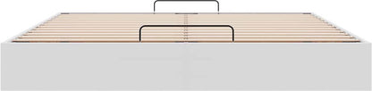 Bedframe 160x200 cm - Wit Kunstleer Bed Frame - Boxspring - Tweepersoonsbed - Slaapcomfort - Modern Design