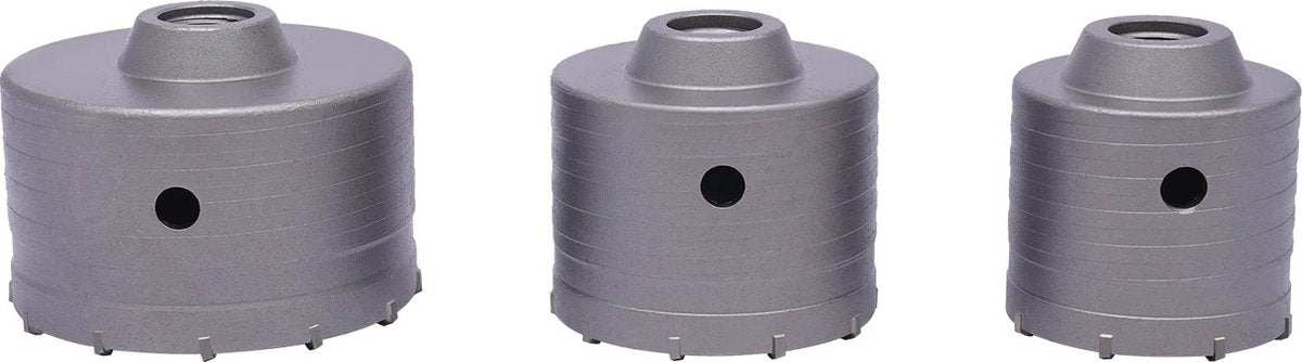 Betonborenset Pro7 - Professionele Beton Boren - 9 Delig - SDS Plus en Max Adapter - Ø 30-40-65-80-100mm - Premium Staal