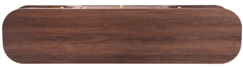 TV-Meubel - van Natuurlijke Houtmix - met Deuren en Lades - TV-Meubel met Rotan Zijkanten - Opbergoplossing - Natuurlijke - Landhuisstijl