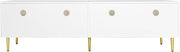 Wit Rattan - TV Cabinet - 180x40x50cm - 4 Rattan-Deuren - Verstelbare Planken - en Kabelbeheer voor Televisies tot 80 inch - Tv-Kast - Lowboards