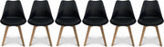 Set of 6 dining room chairs, nils, 42x55x81cm