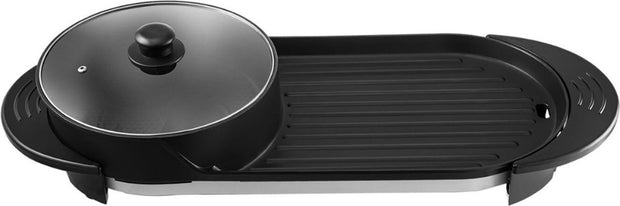Hotpot Electrisch - Hotpot Pan - Hotpot - Stomer - Slowcooker - Grillplaat - Stoompan - Bbq - Zwart