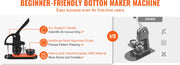Button Maker B58 - Hoogwaardige Button Machine - Ergonomisch - Eenvoudig Gebruik en Installatie - Incl. 100 Buttons (58mm) en Patronenboek - DIY - Hobby